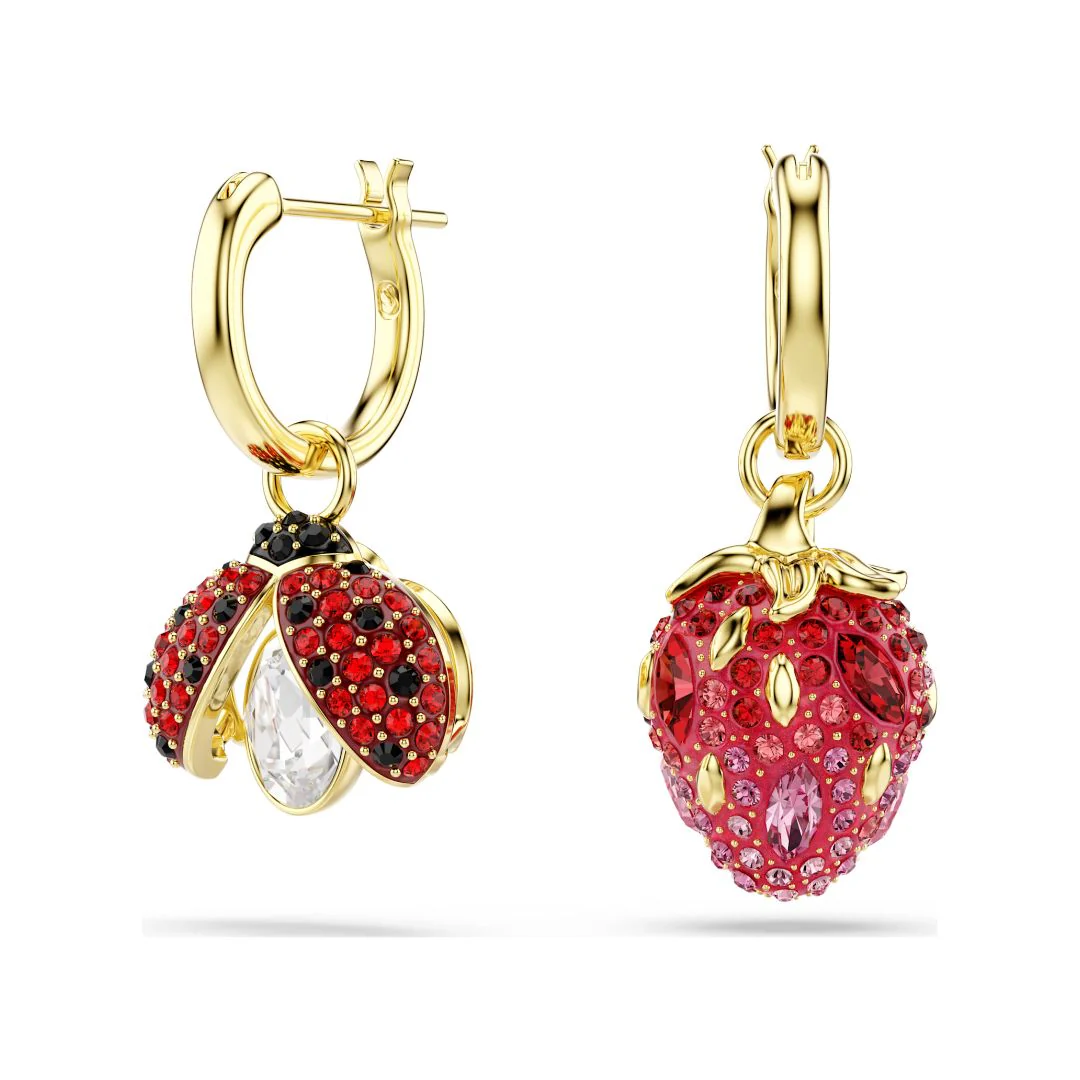 Swarovski Idyllia korvakorut, 3 helan setti, keltakullattu ja eriväriset kristallit, 5742681 - Image 4