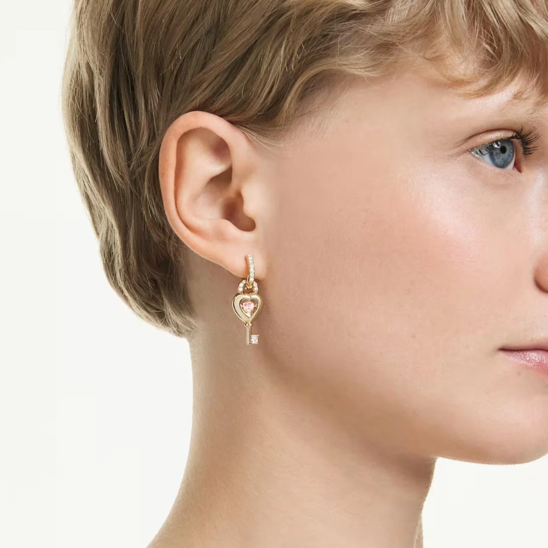Swarovski Idyllia korvakorut ja ear cuff, keltakullattu ja vaaleanpunaiset zirkonit, 5737294 - Image 2