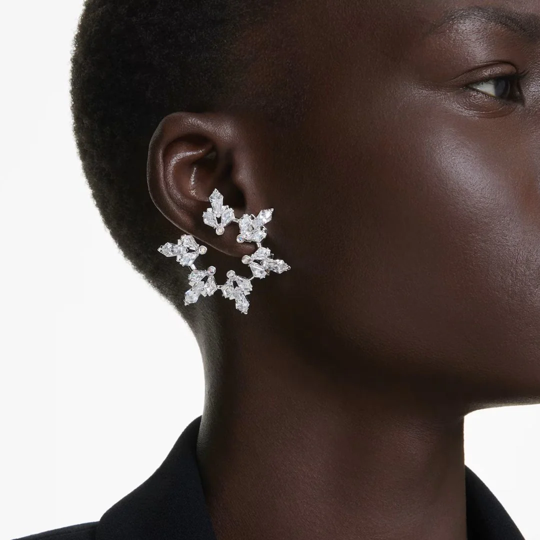 Swarovski Idyllia Clip korvakorut, vaalea metalli ja kirkkaat kristallit, 5692641 - Image 2