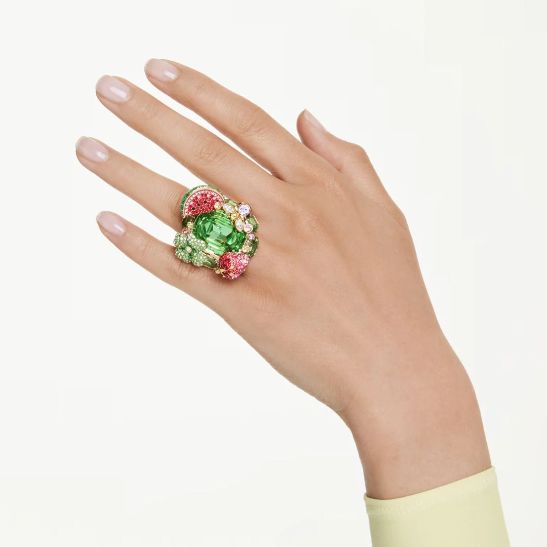 Swarovski Idyllia Motif sormus, keltakullattu ja eriväriset kristallit - Image 2