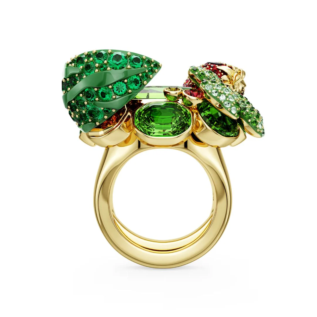Swarovski Idyllia Motif sormus, keltakullattu ja eriväriset kristallit - Image 4