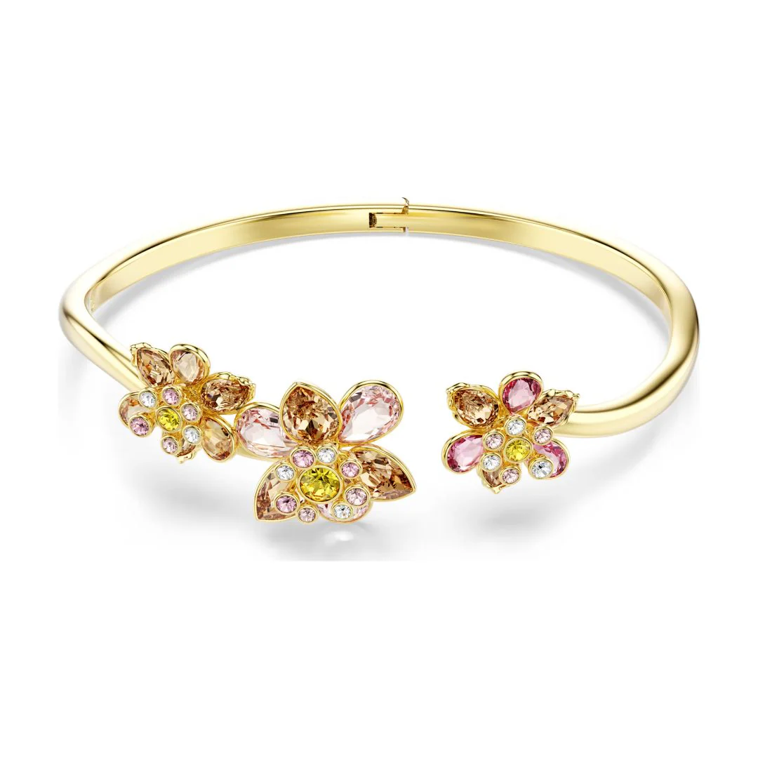 Swarovski Idyllia rannerengas, keltakullanväri ja eri väriset kristallit