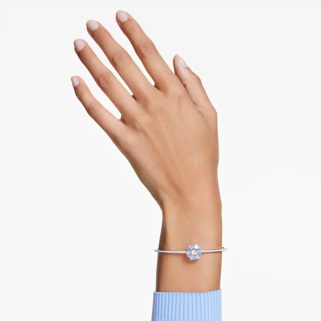 Swarovski Idyllia rannerengas, vaalea metalli ja siniset kristallit, 5680014 - Image 2