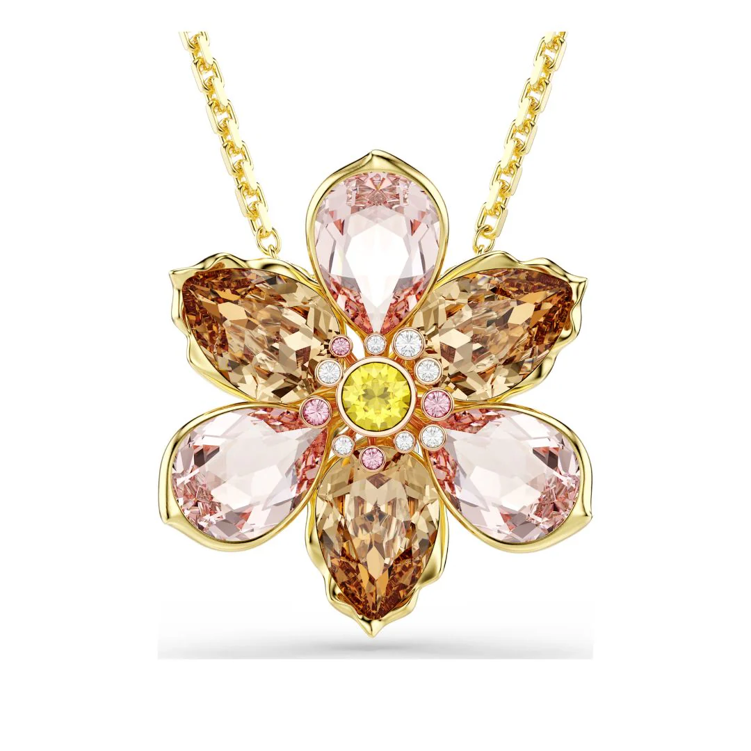 Swarovski Idyllia riipus ja rintakoru, keltakullanväri ja eriväriset kristallit 5735227