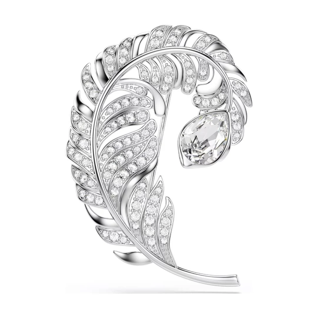 Swarovski Idyllia rintakoru, vaalea metalli ja kirkkaat kristallit 5747549