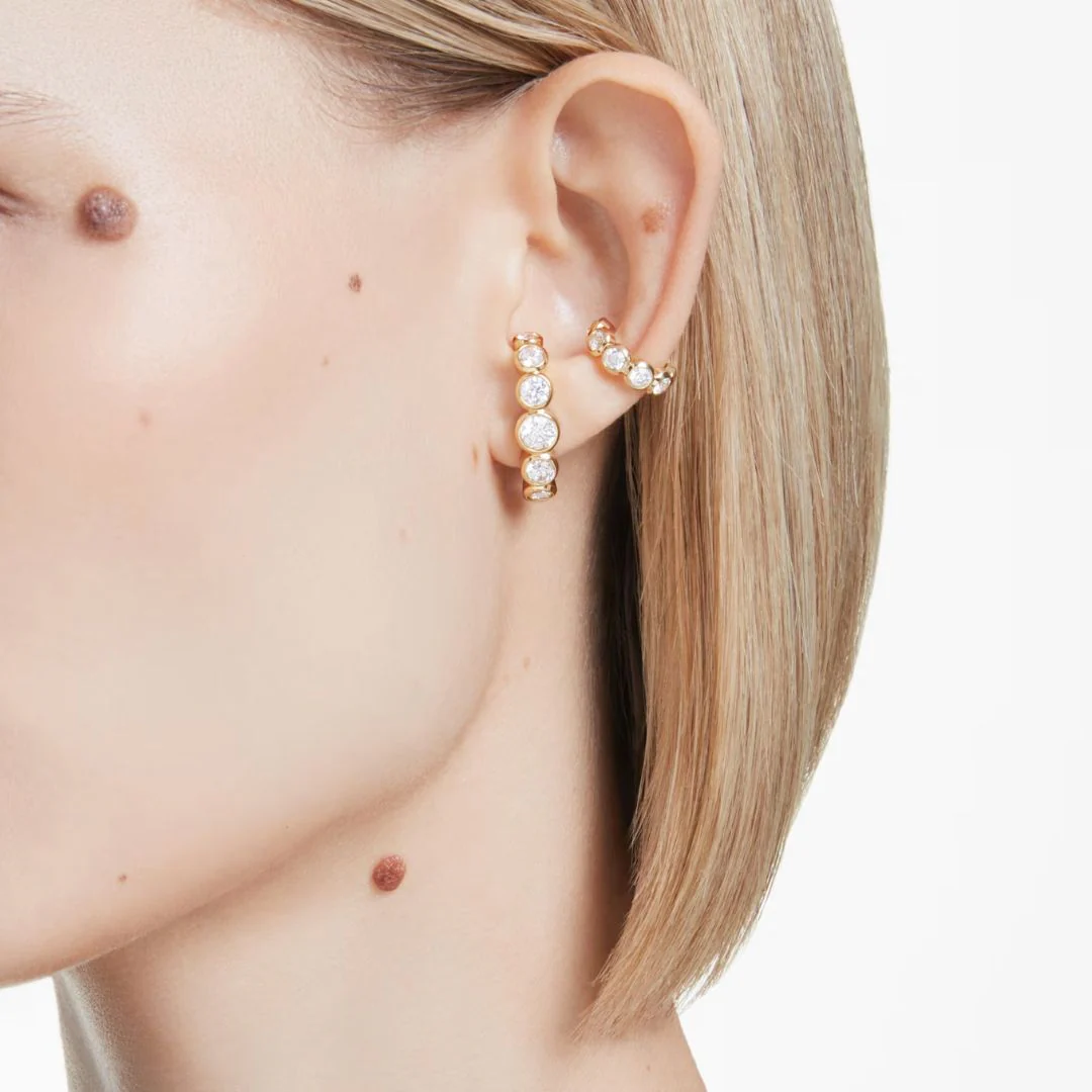 Swarovski Imber rengaskorvakorut ja ear cuff, keltakullanväri ja kirkkaat kristallit, 5711482 - Image 2