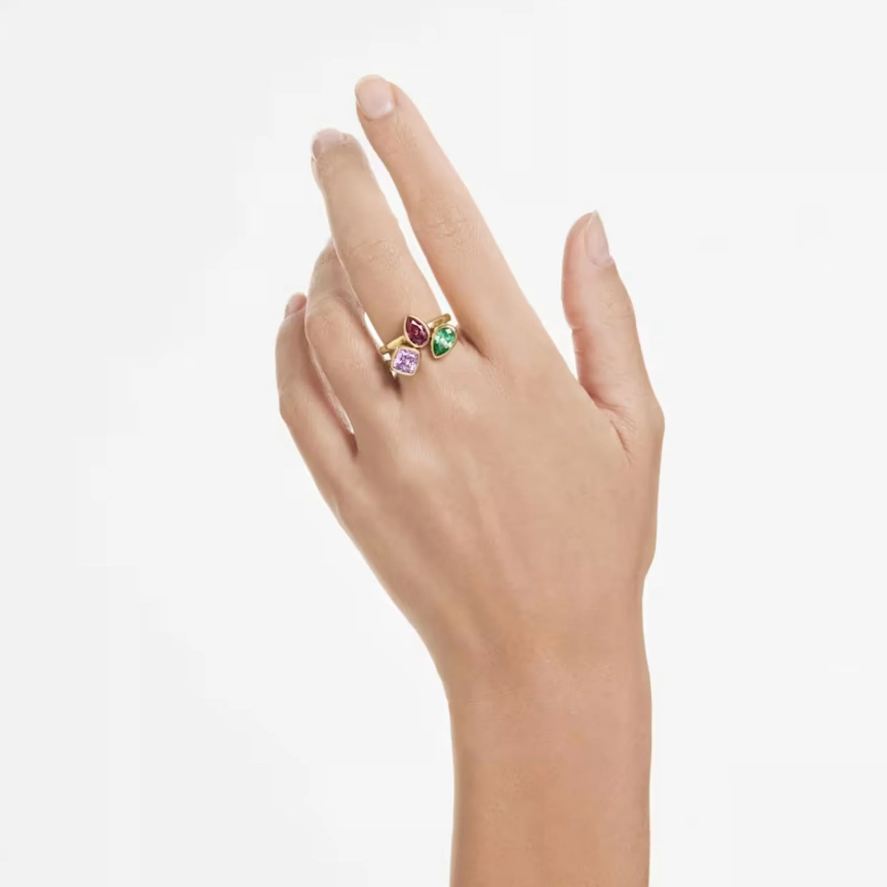 Swarovski Imber sormukset, kahden setti, keltakullattu ja eriväriset zirkonit, 5753276 - Image 5