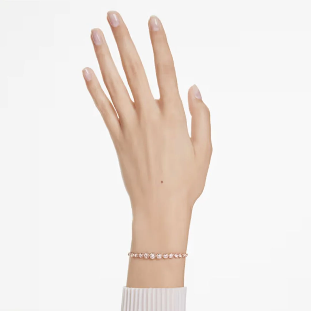 Swarovski Imber Tennis rannekoru, ruusukullanväri ja vaalenapunaiset kristallit, 5718204 - Image 2