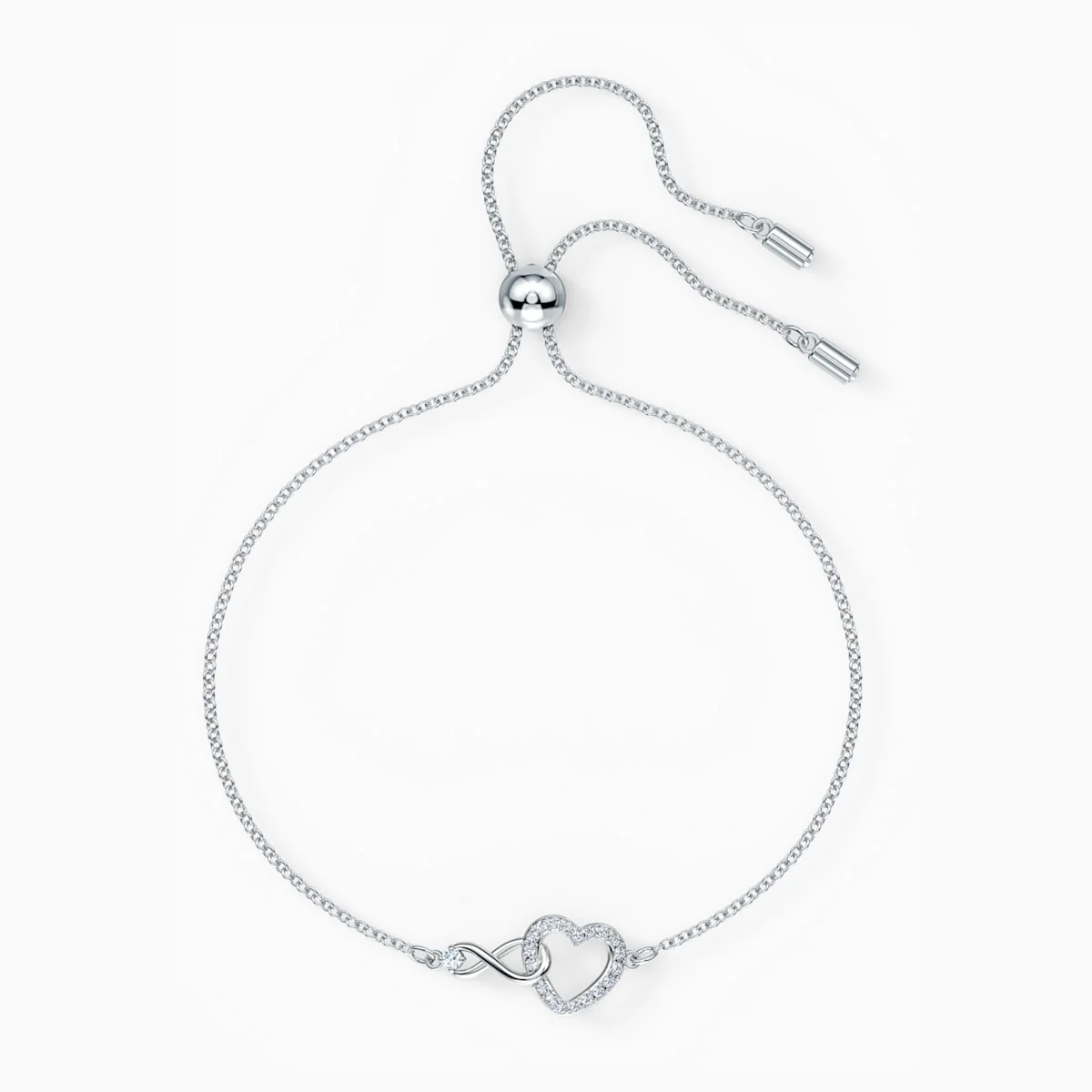Swarovski Infinity Heart kristallirannekoru, valkoinen - Image 3