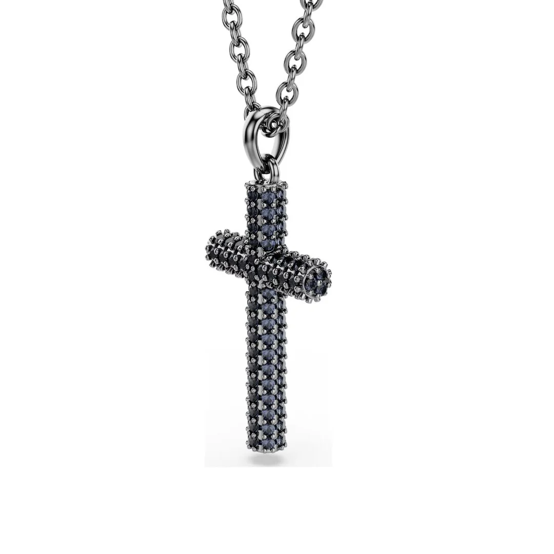 Swarovski Insigne ristiriipus, tumma metalli ja harmaat kristallit 5727985 - Image 5