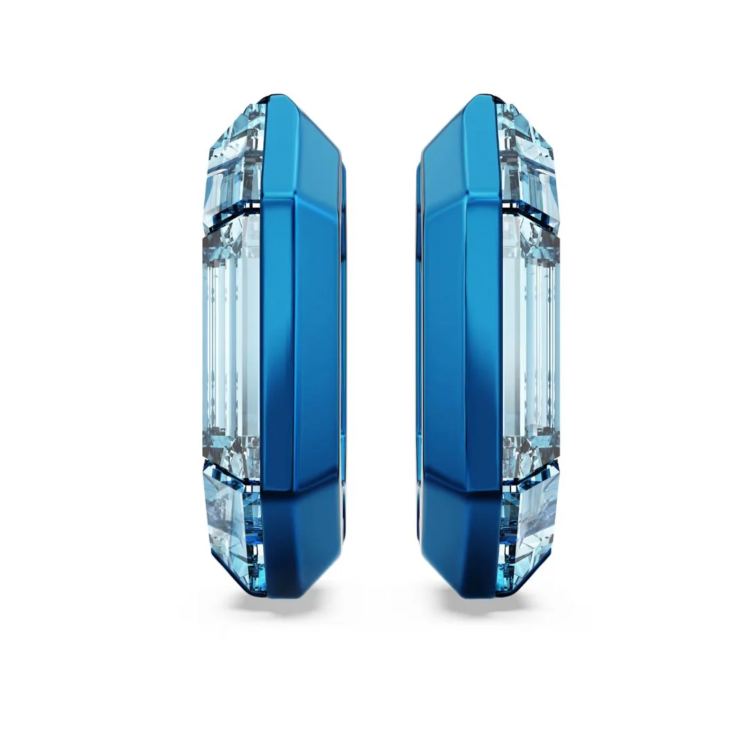 Swarovski Lucent rengaskorvakorut, sininen metalli ja siniset kristallit 5696038 - Image 3