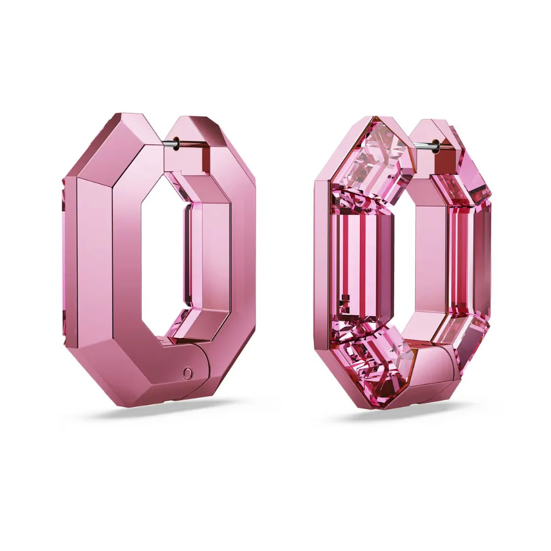 Swarovski Lucent rengaskorvakorut, vaaleanpunainen metalli ja kristallit 5680783 - Image 2