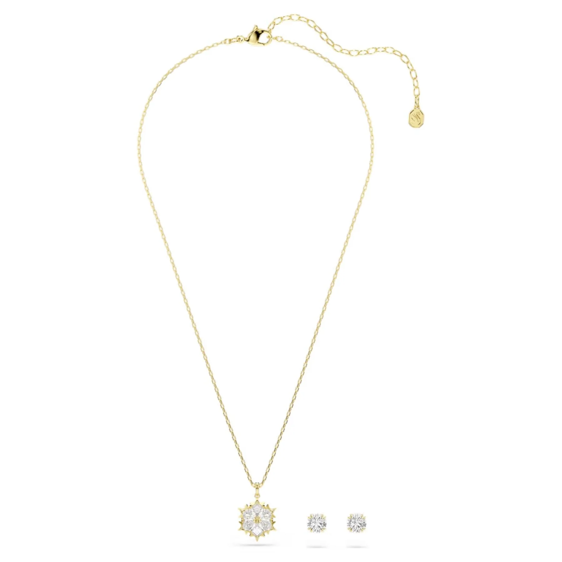 Swarovski Magic korusetti, riipus ja korvakorut, keltakullattu ja kirkkaat zirkonit, 5758002 - Image 4