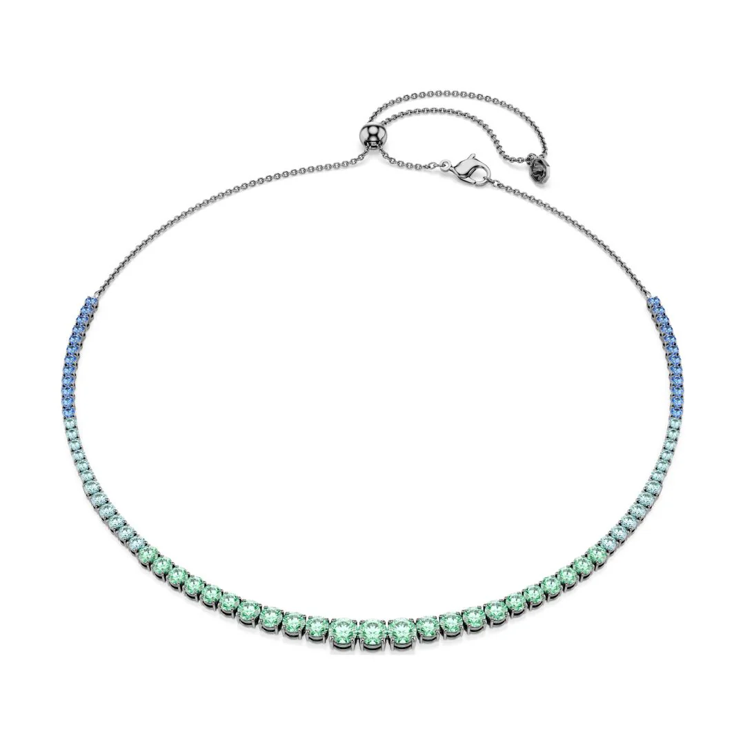 Swarovski Matrix kaulakoru, vihreät ja siniset zirkonit, 5751192