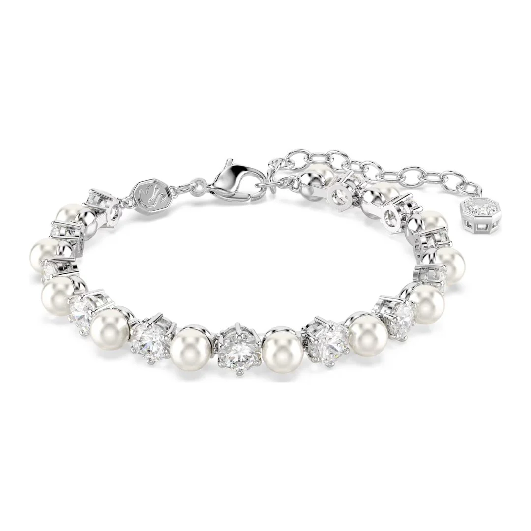 Swarovski Matrix korusetti, kirkkaat zirkonit ja valkoiset helmet 5742040 - Image 4