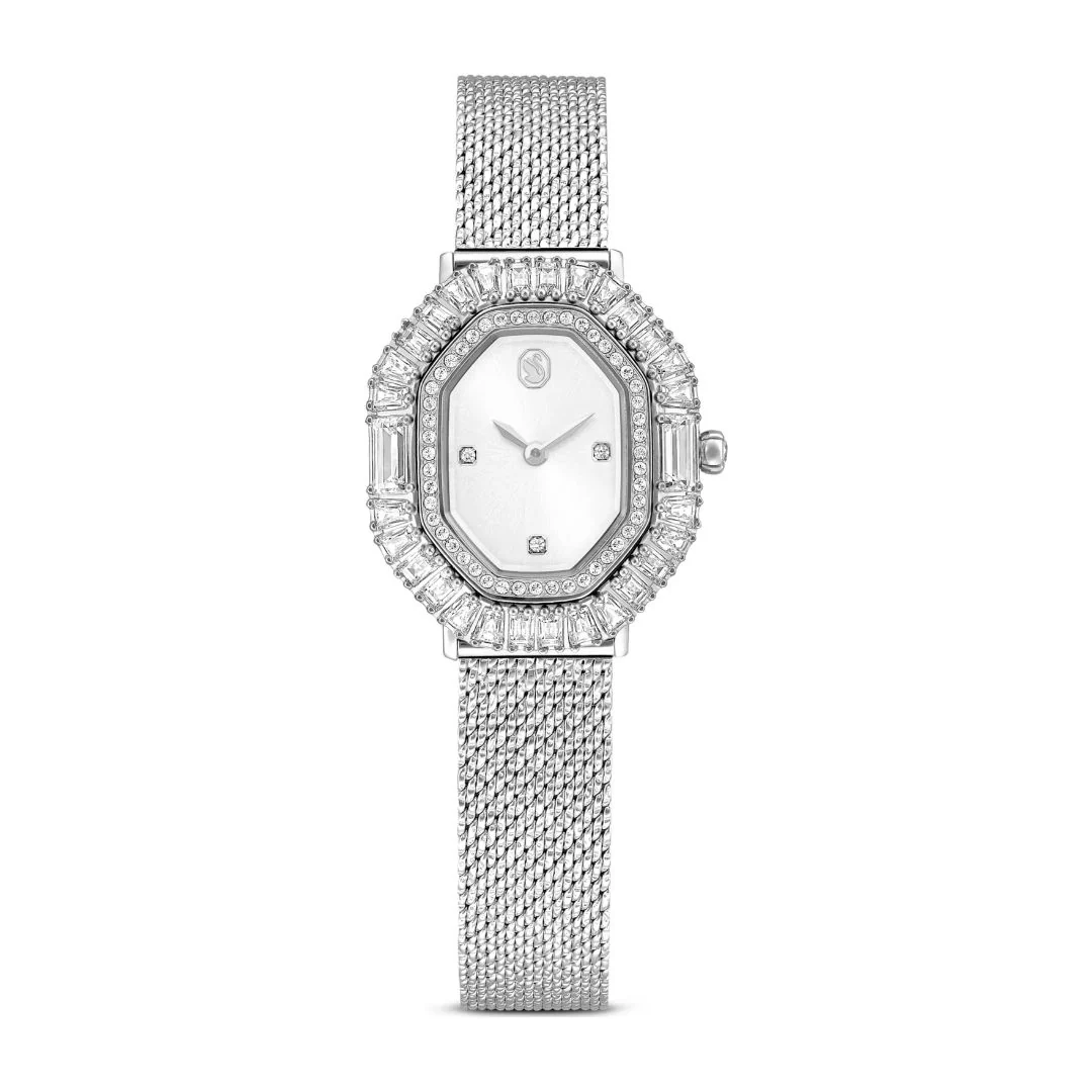 Swarovski Matrix octagon rannekello, vaalea metalli ja kirkkaat kristallit, 5732498