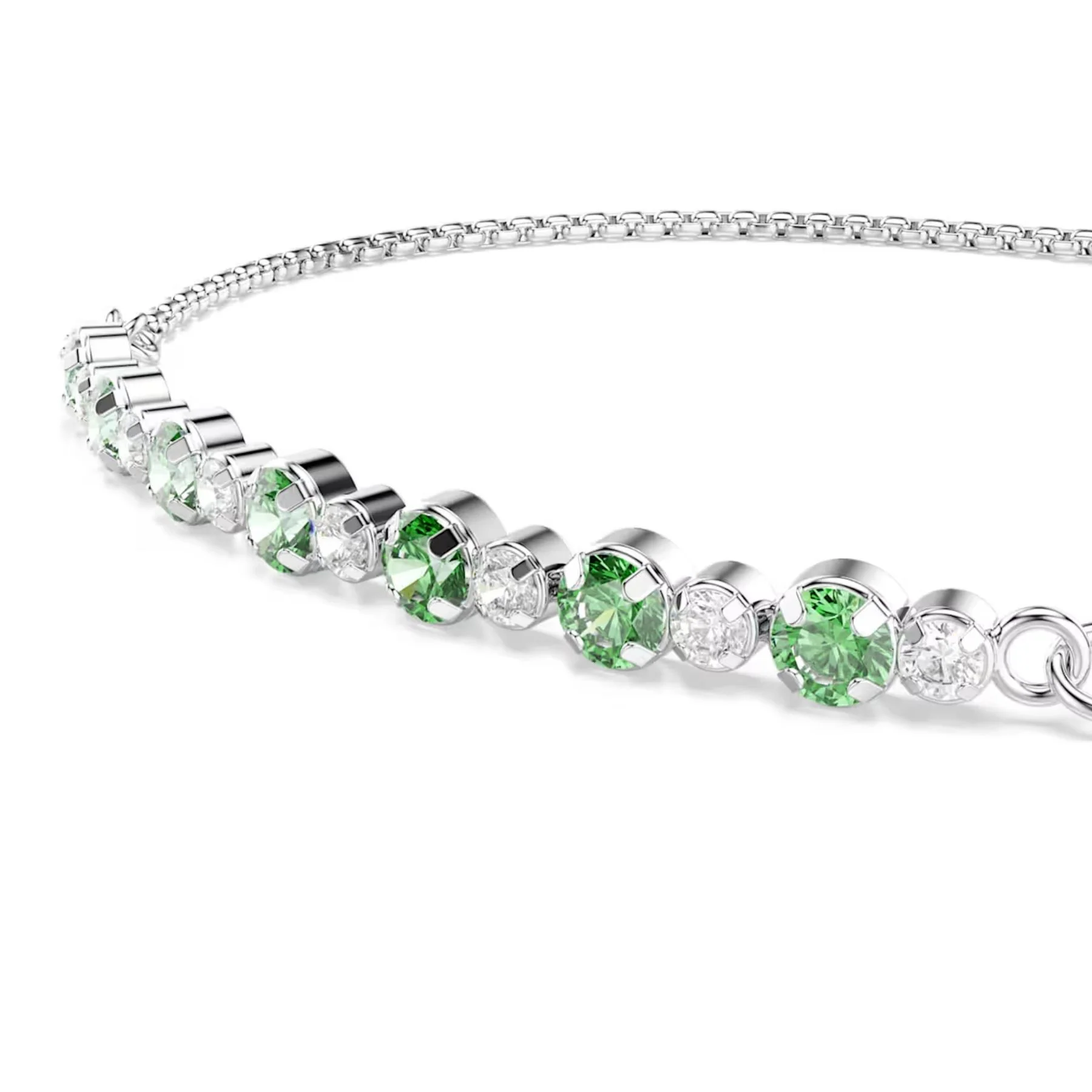 Swarovski Matrix rannekoru, vaalea metalli, vihreät ja kirkkaat zirkonit, 5758987 - Image 2