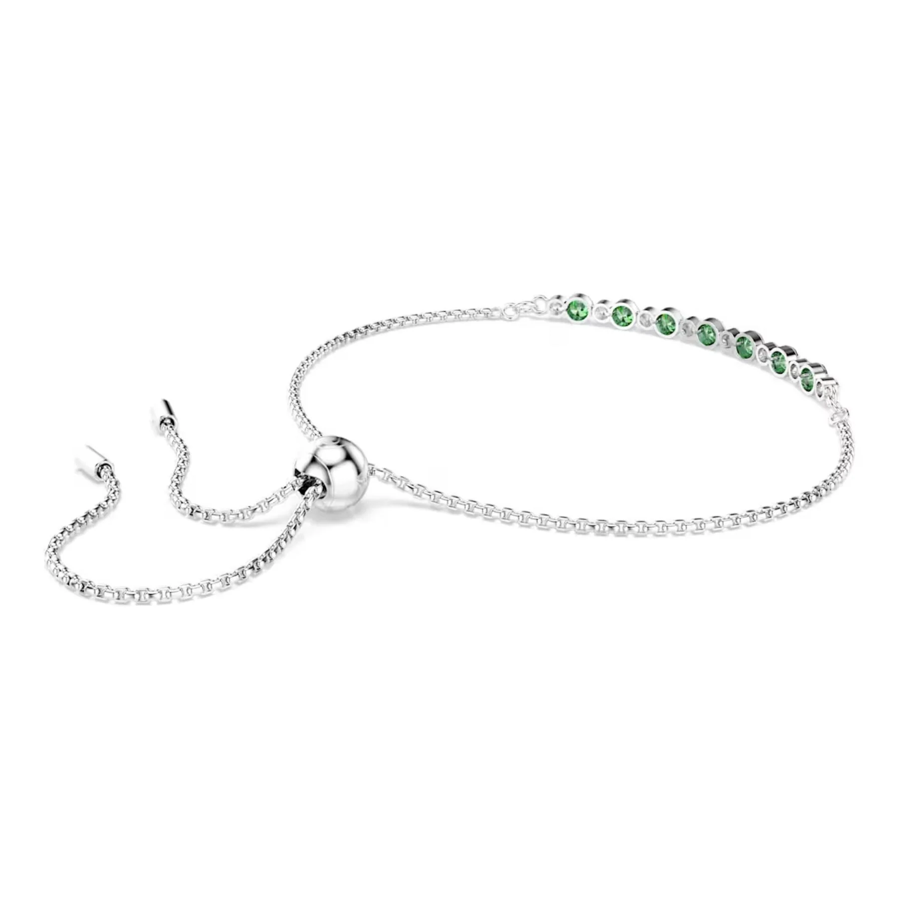 Swarovski Matrix rannekoru, vaalea metalli, vihreät ja kirkkaat zirkonit, 5758987 - Image 3