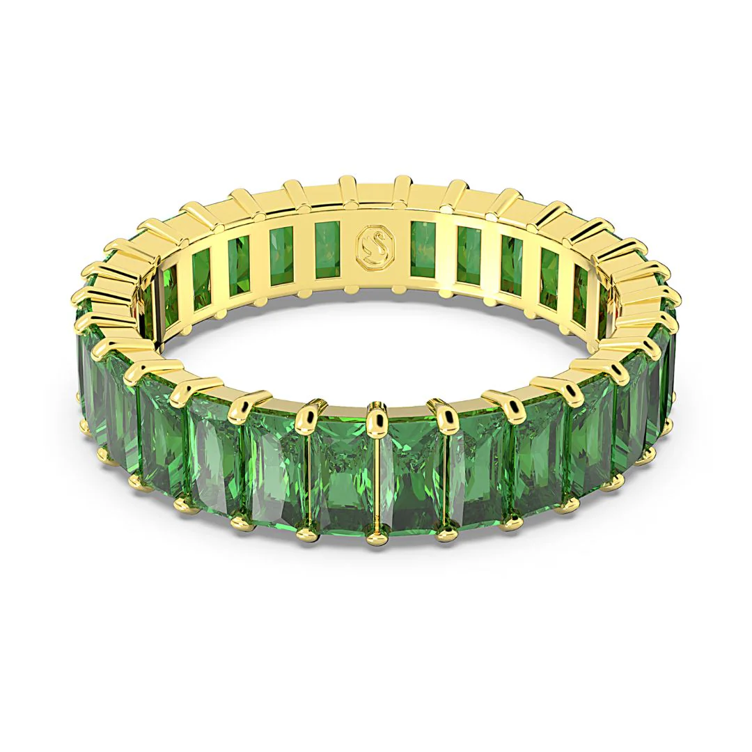 Swarovski Matrix sormus, keltakulta ja vihreät kristallit, 5648913 - Image 4