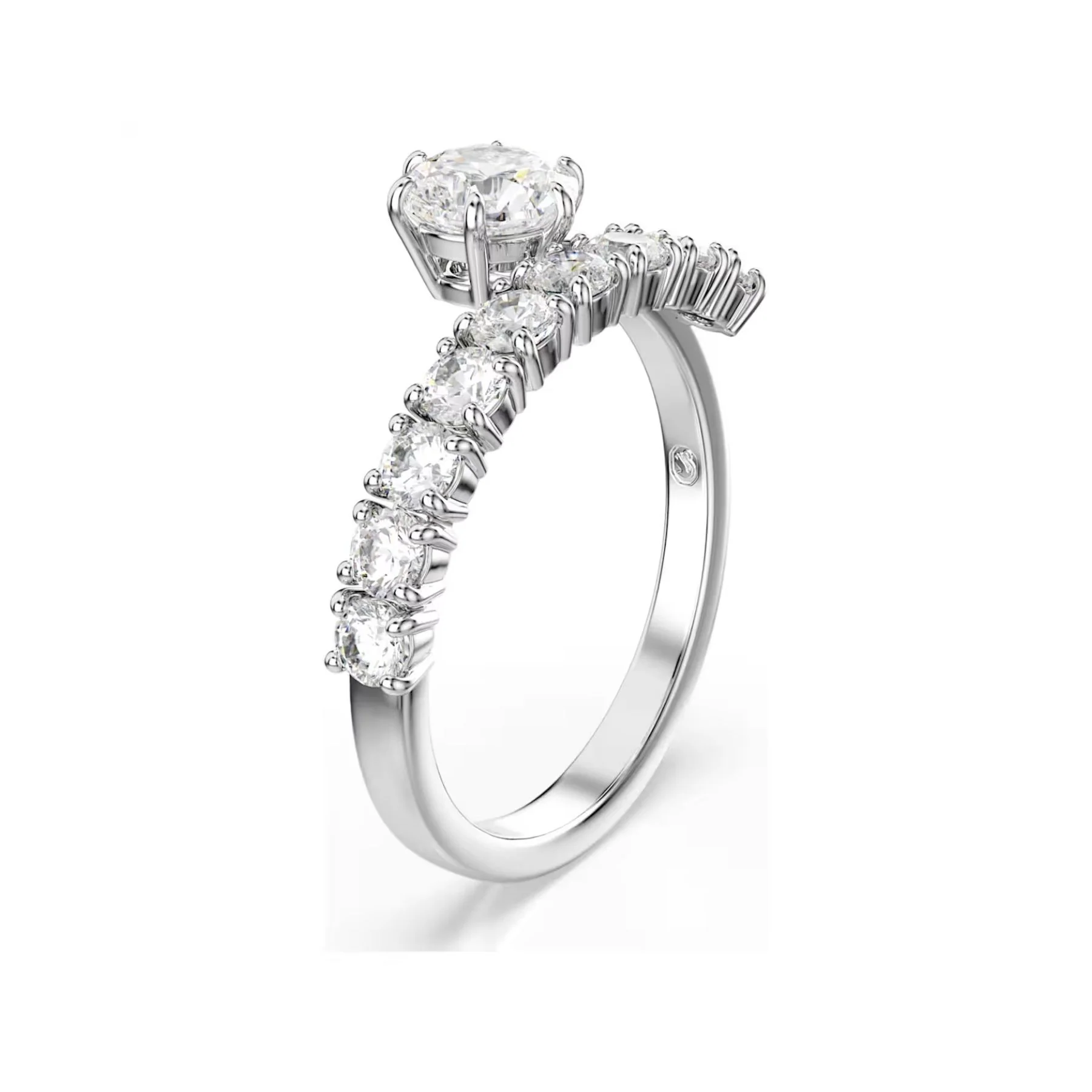 Swarovski Matrix sormus, vaalea metalli ja kirkkaat zirkonit, 5753573 - Image 3