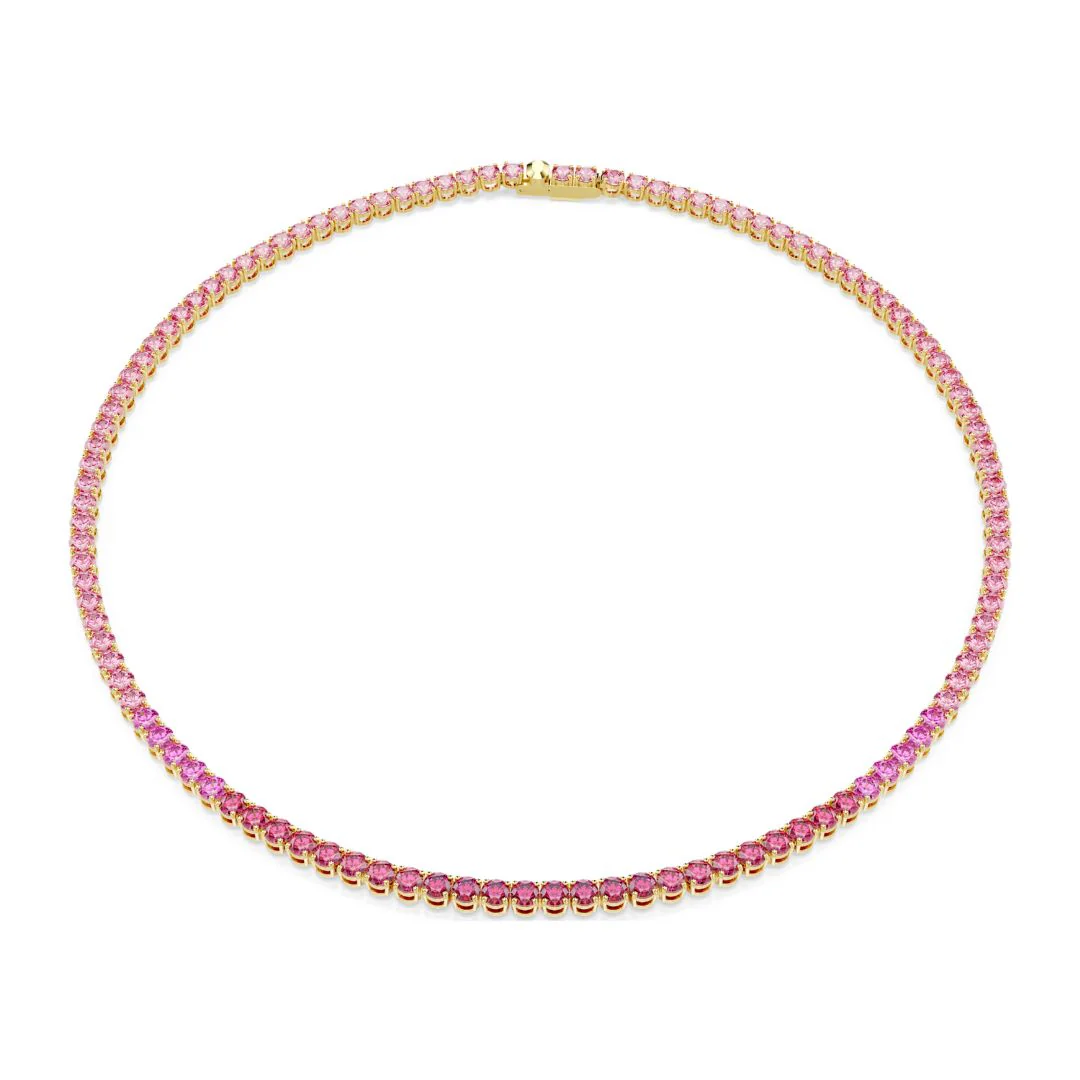 Swarovski Matrix Tennis kaulakoru, keltakullattu ja vaaleanpunaiset zirkonit, 5751762