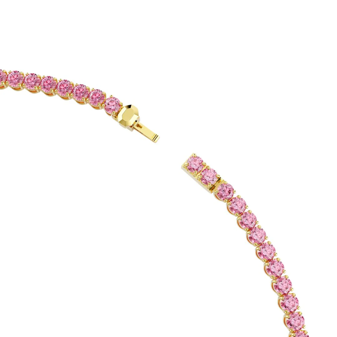 Swarovski Matrix Tennis kaulakoru, keltakullattu ja vaaleanpunaiset zirkonit, 5751762 - Image 5