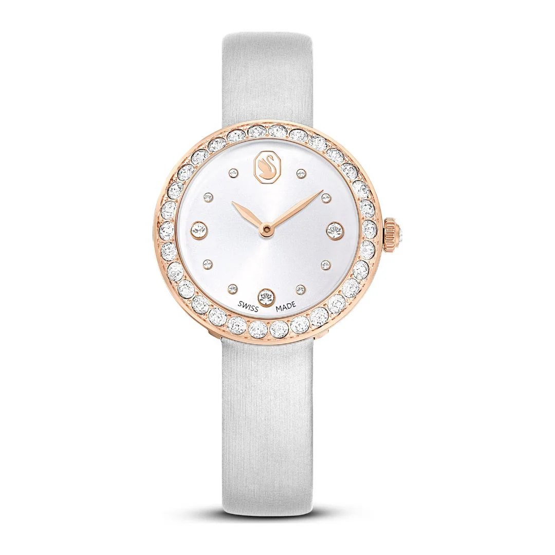 Swarovski Matrix tennis rannekello, ruusukullanväri ja kirkkaat kristallit, 5710105