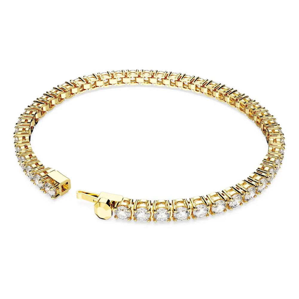Swarovski Matrix Tennis rannekoru, keltakullan värinen ja kirkkaat kristallit - Image 3