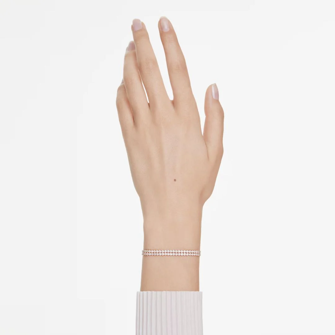 Swarovski Matrix Tennis rannekoru, ruusukullanväri ja kirkkaat kristallit, 5677823 - Image 2