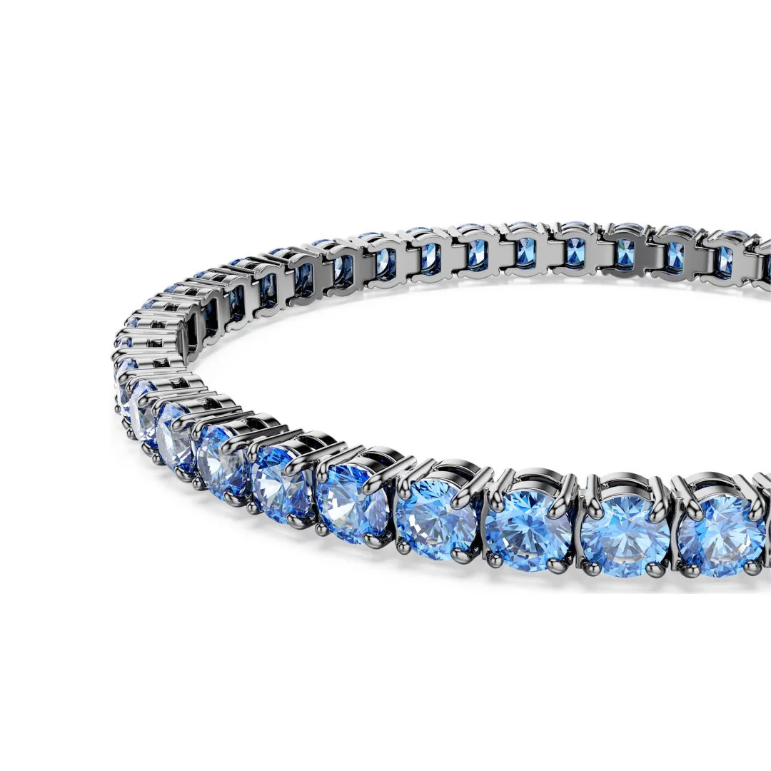 Swarovski Matrix Tennis rannekoru, siniset kristallit - Image 3