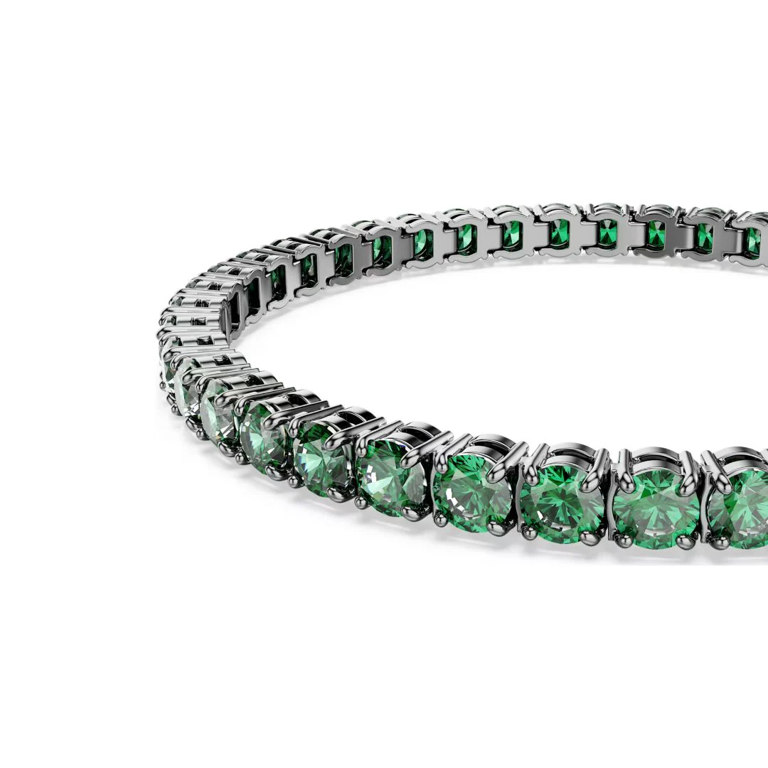Swarovski Matrix Tennis rannekoru, vihreät kristallit - Image 5