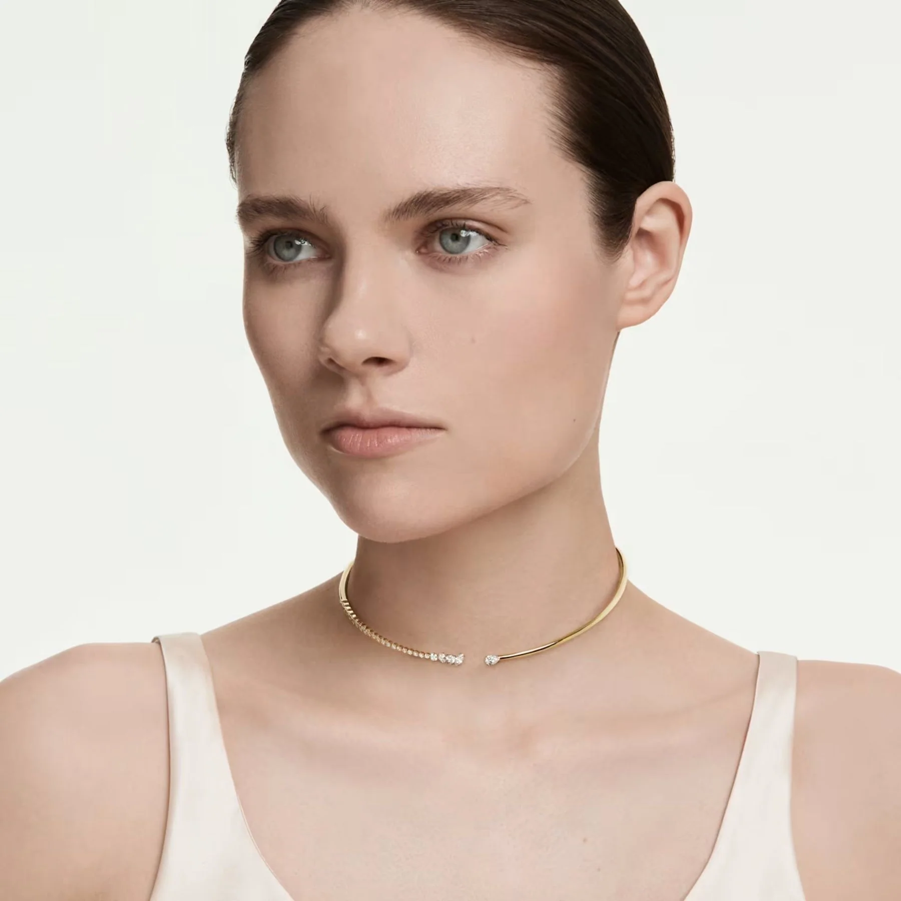 Swarovski Mesmera choker kaulakoru, keltakullattu ja kirkkaat zirkonit, 5765175 - Image 5