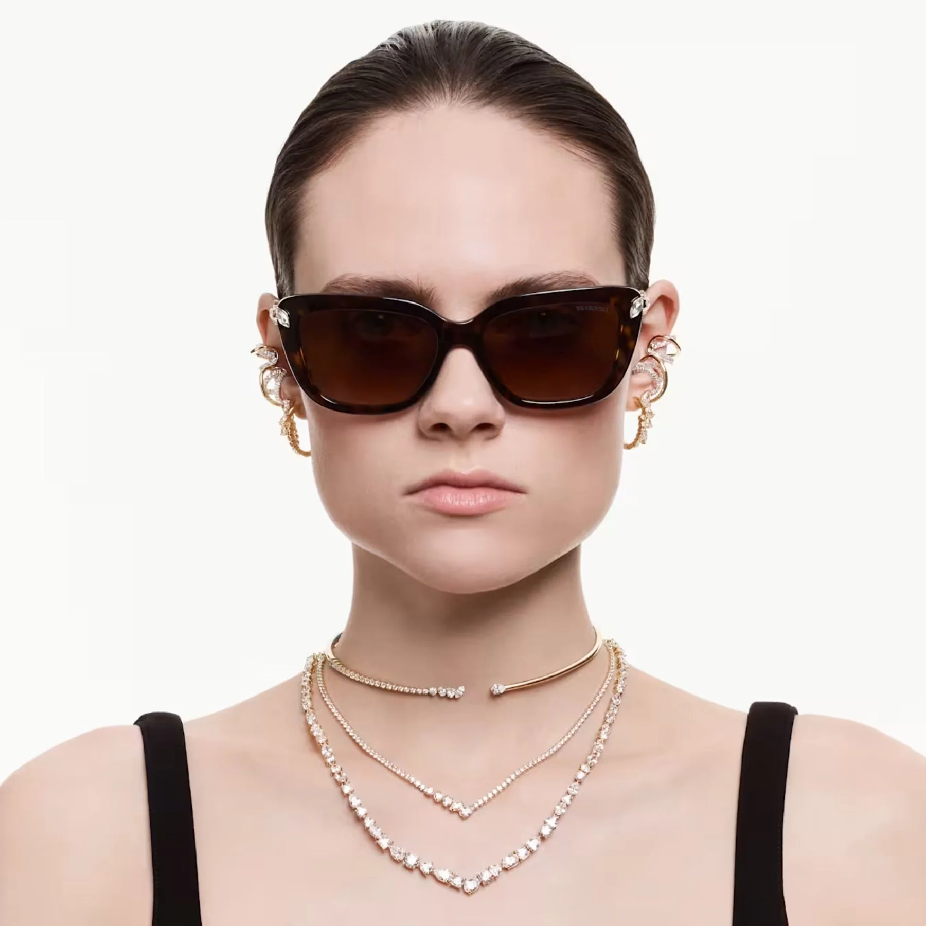 Swarovski Mesmera choker kaulakoru, keltakullattu ja kirkkaat zirkonit, 5765175 - Image 6