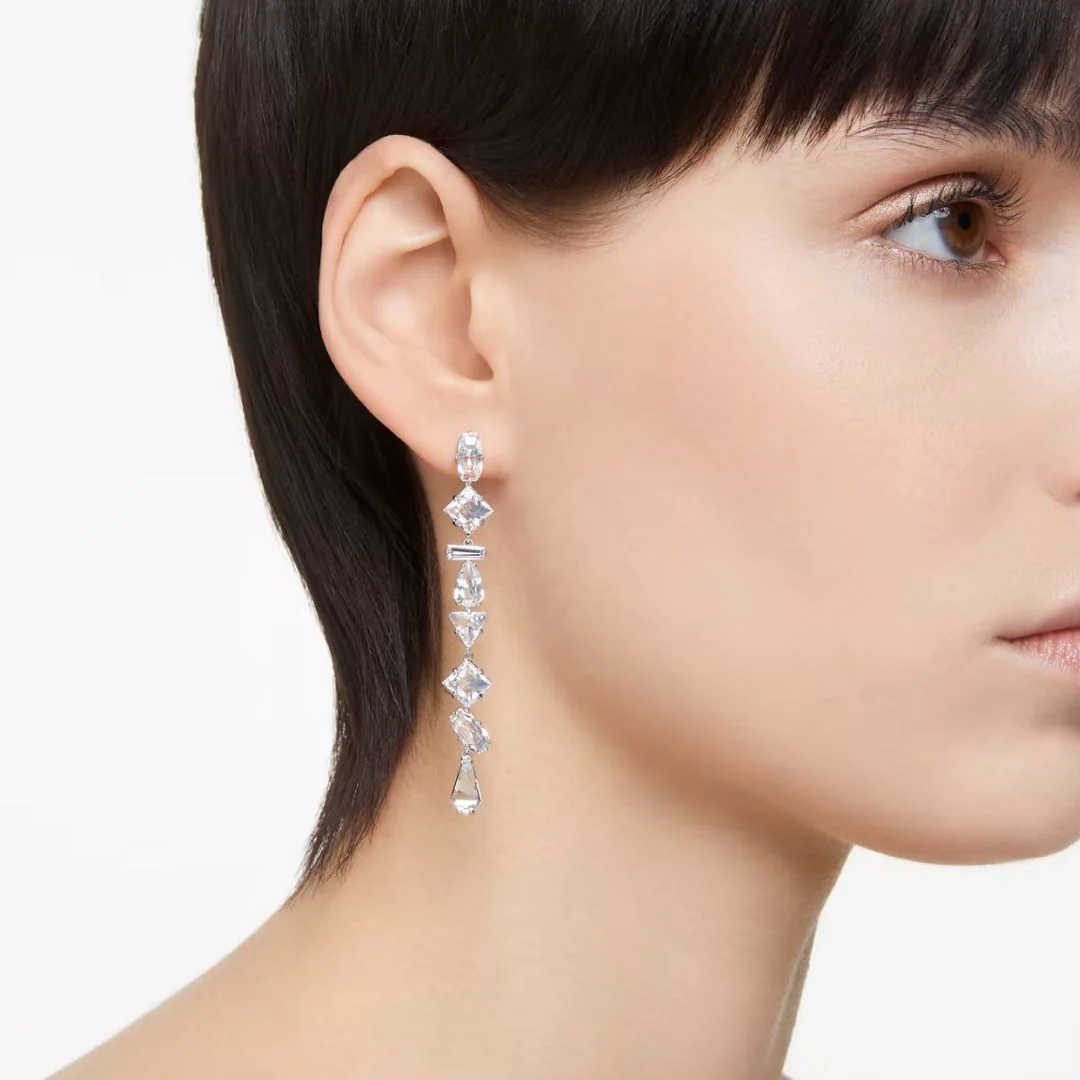 Swarovski Mesmera korvakorut, vaalea metalli ja kirkkaat kristallit - Image 2