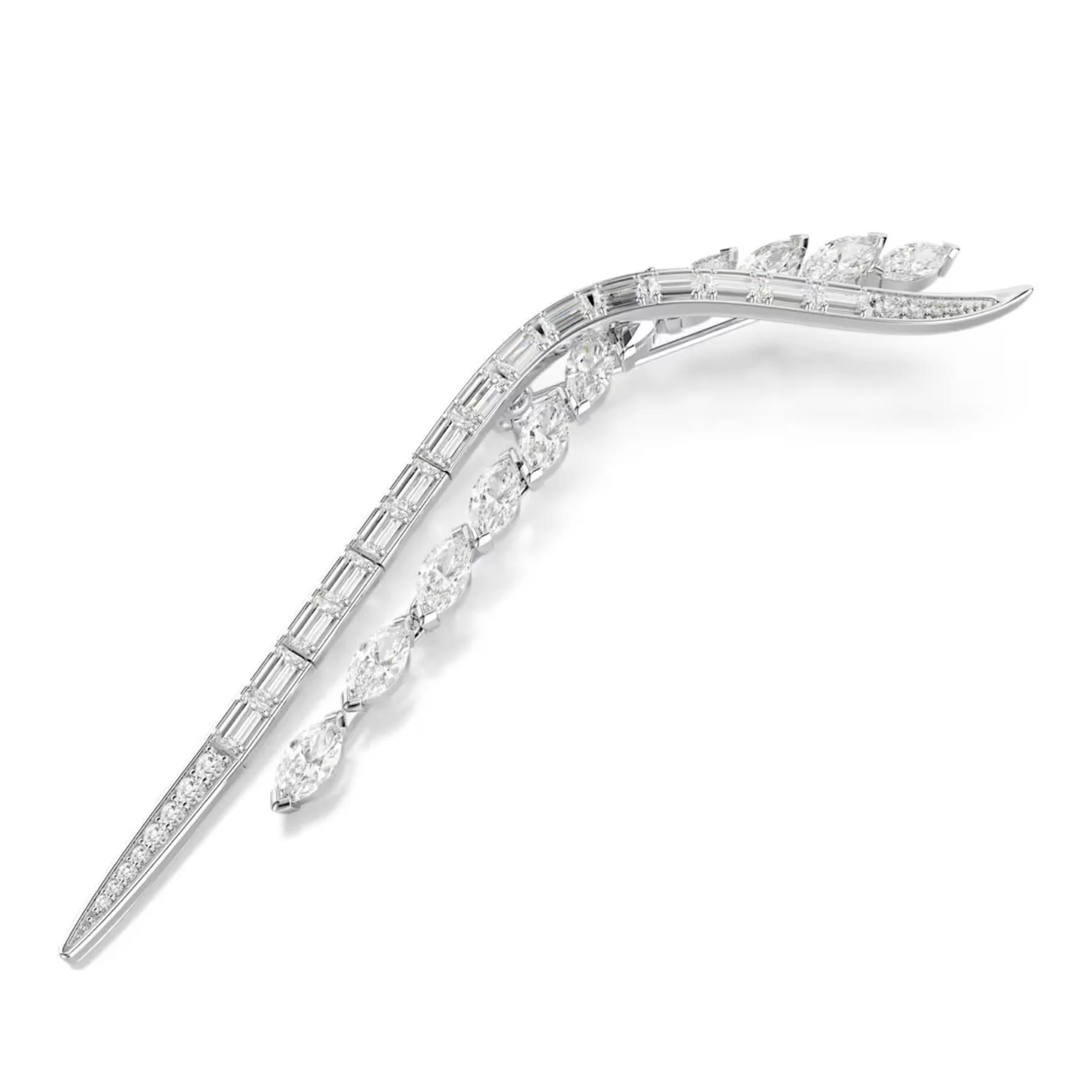 Swarovski Mesmera rintakoru, vaalea metalli ja kirkkaat zirkonit, 5761004