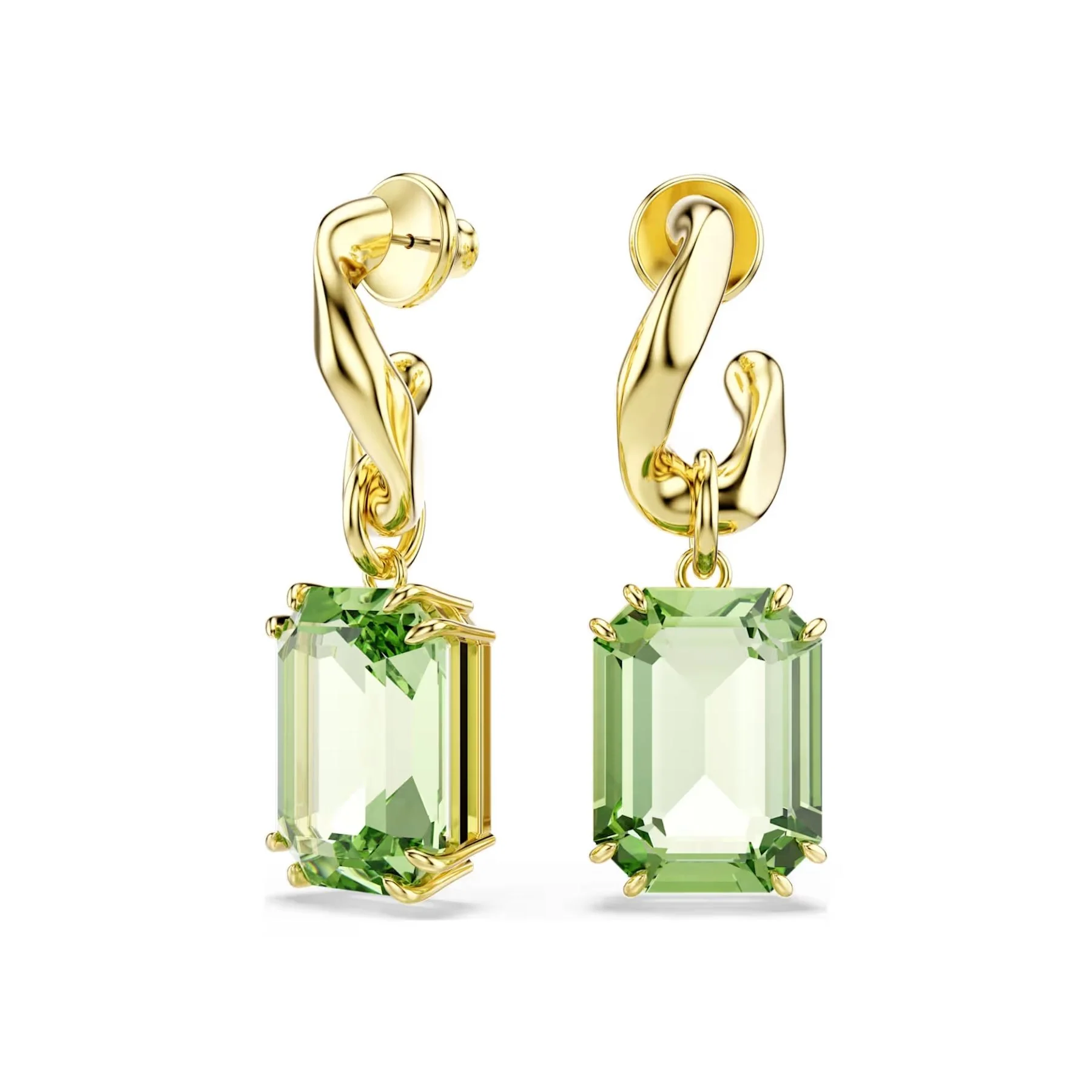Swarovski Millenia korvakorut, keltakullattu ja vihreät kristallit, 5756151 - Image 2