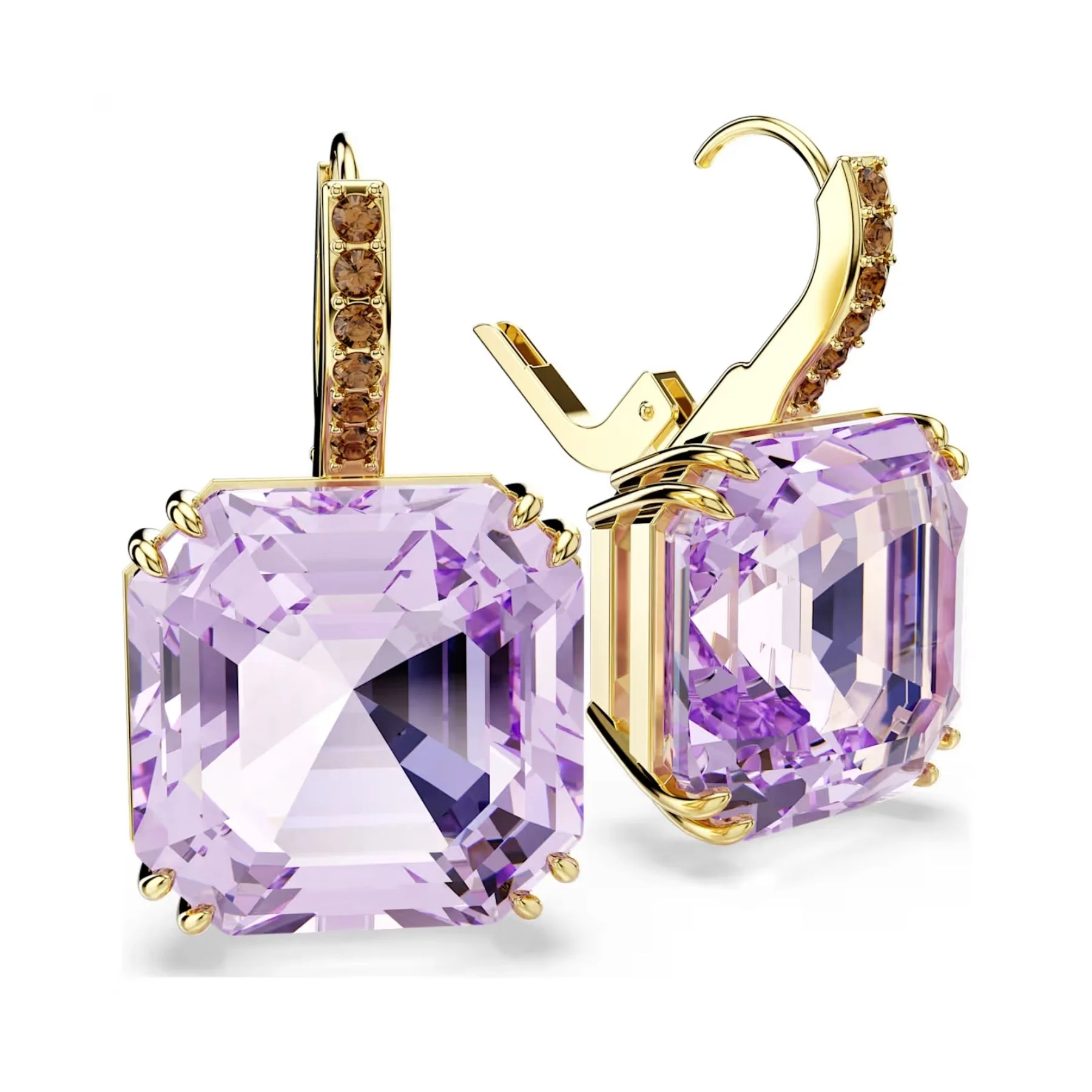 Swarovski Millenia korvakorut, keltakullattu ja violetit kristallit, 5759990 - Image 2