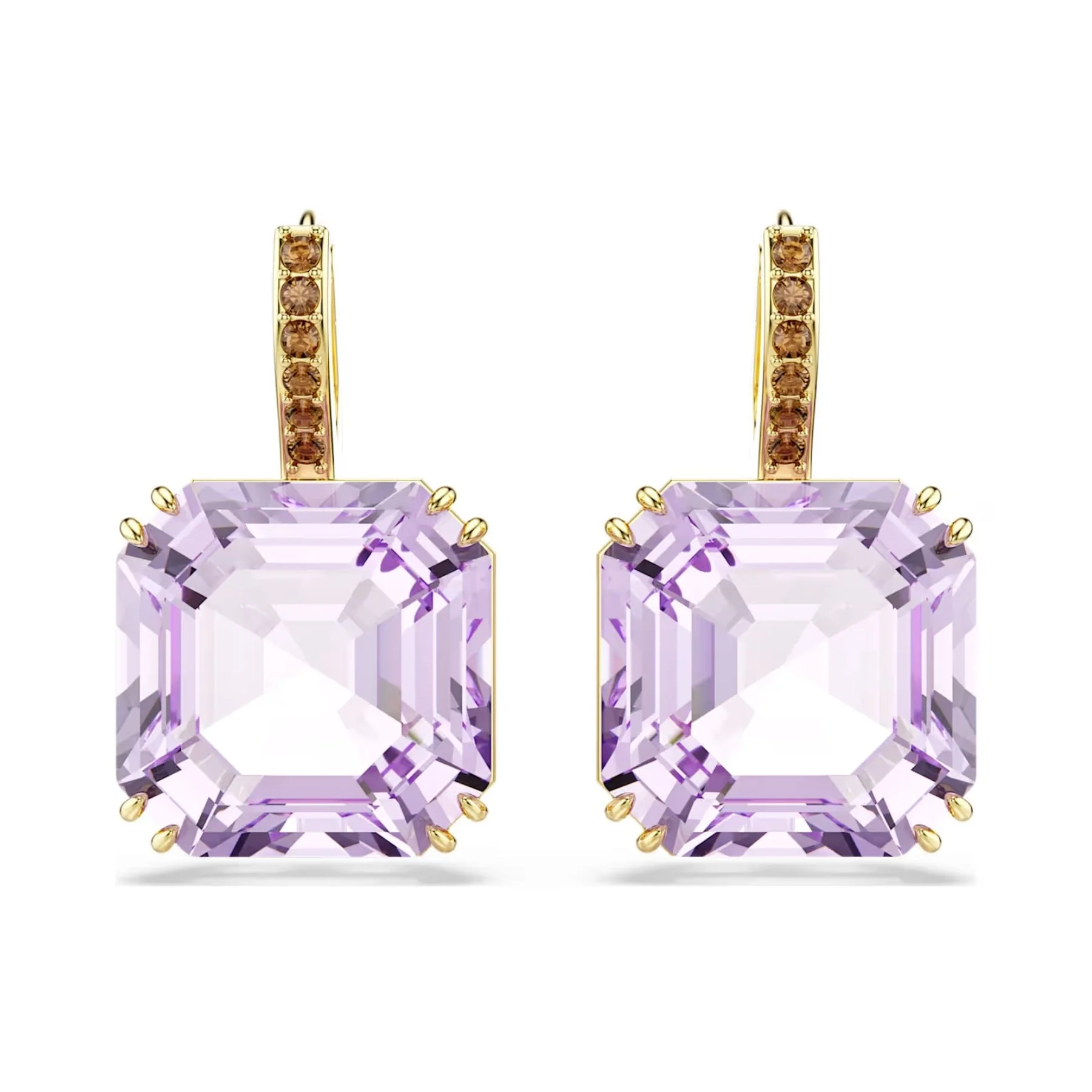 Swarovski Millenia korvakorut, keltakullattu ja violetit kristallit, 5759990 - Image 3