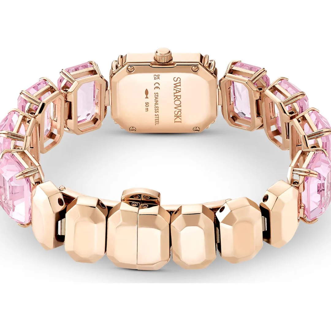 Swarovski Millenia octagon rannekello, ruusukullanvärinen ja vaaleanpunaiset kristallit, 5729843 - Image 6