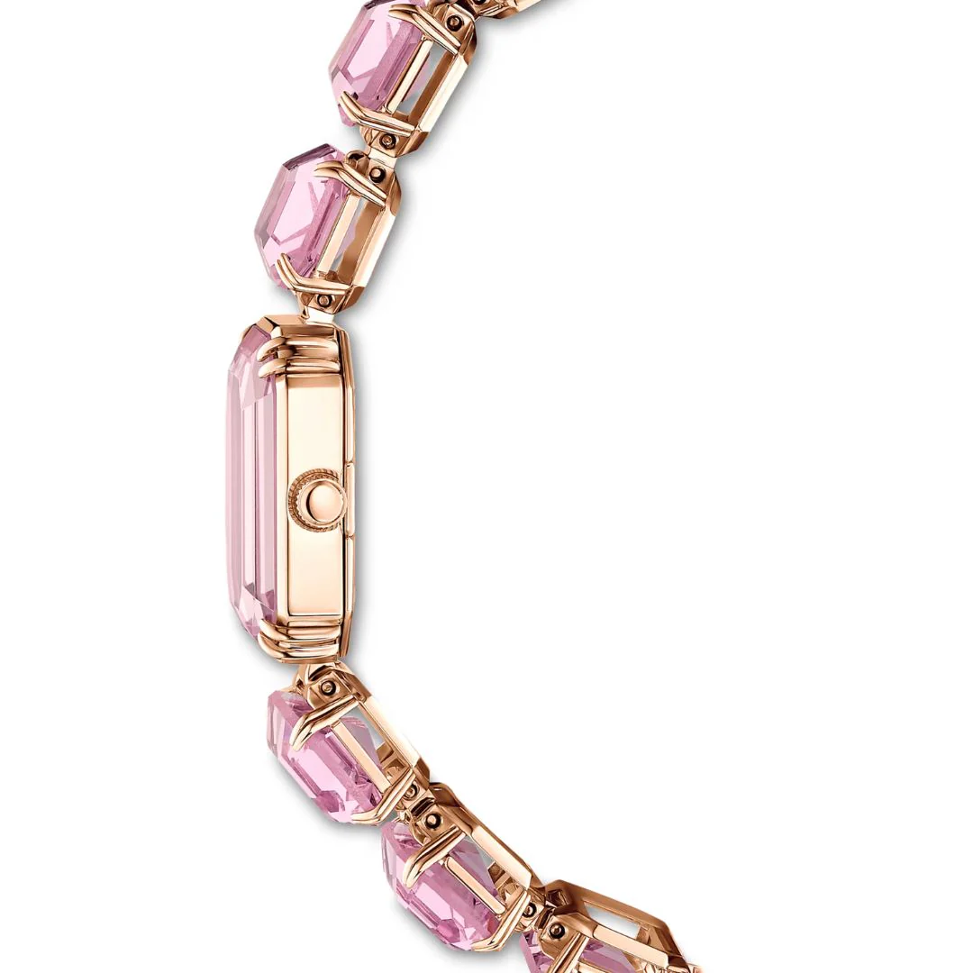 Swarovski Millenia octagon rannekello, ruusukullanvärinen ja vaaleanpunaiset kristallit, 5729843 - Image 8