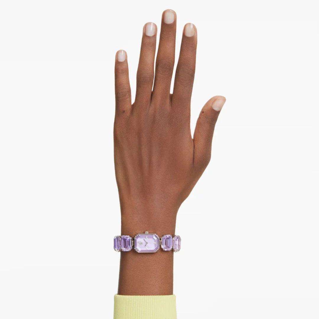 Swarovski Millenia octagon rannekello, samppanjakullanvärinen ja violetit kristallit, 5722364 - Image 2