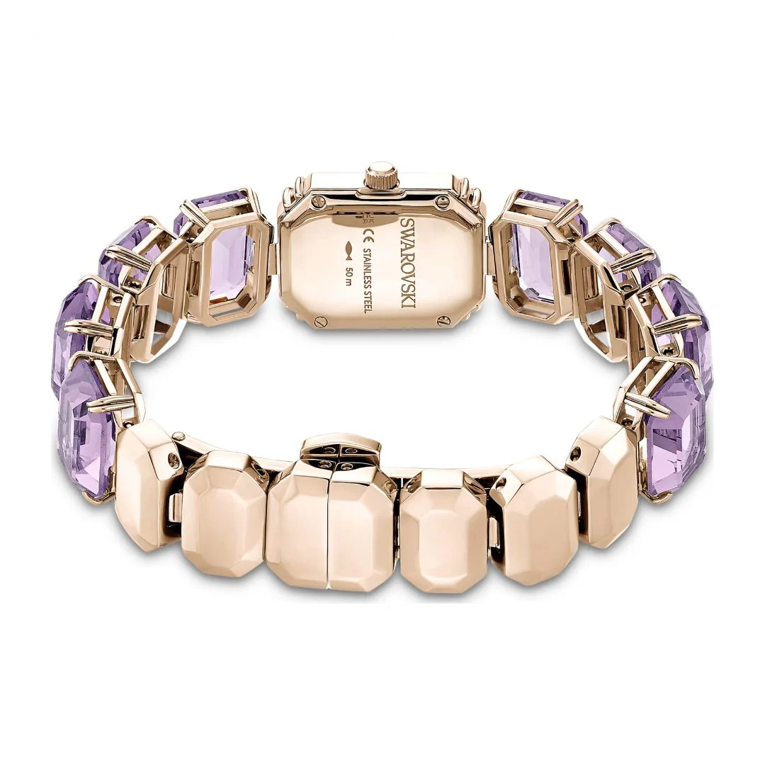 Swarovski Millenia octagon rannekello, samppanjakullanvärinen ja violetit kristallit, 5722364 - Image 4