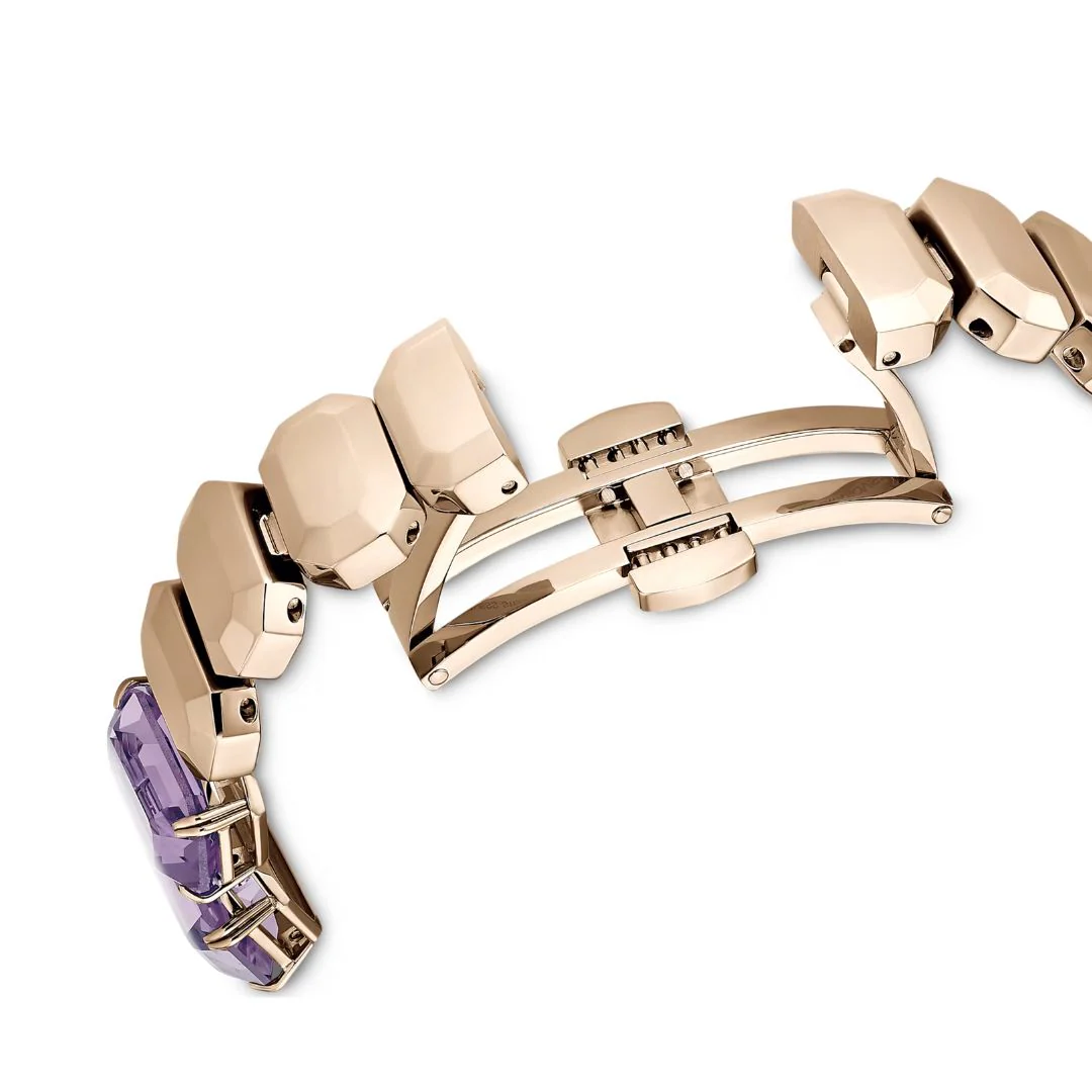 Swarovski Millenia octagon rannekello, samppanjakullanvärinen ja violetit kristallit, 5722364 - Image 6