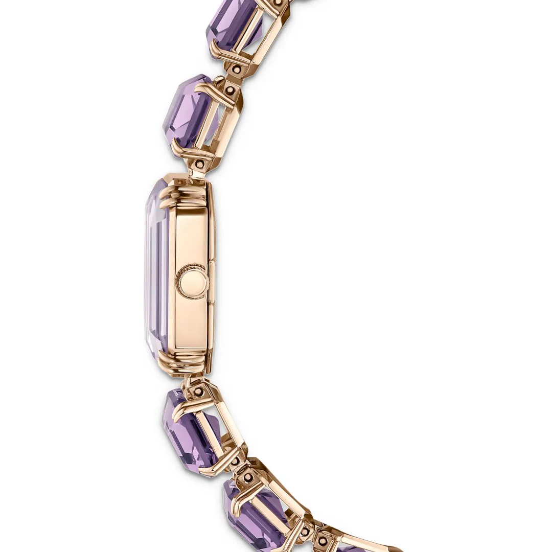 Swarovski Millenia octagon rannekello, samppanjakullanvärinen ja violetit kristallit, 5722364 - Image 7