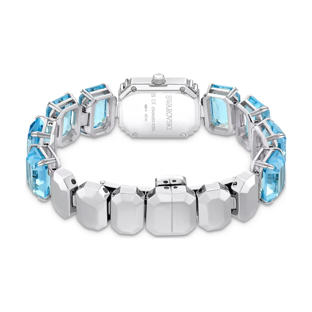 Swarovski Millenia octagon rannekello, vaalea metalli ja siniset kristallit, 5729722 - Image 4