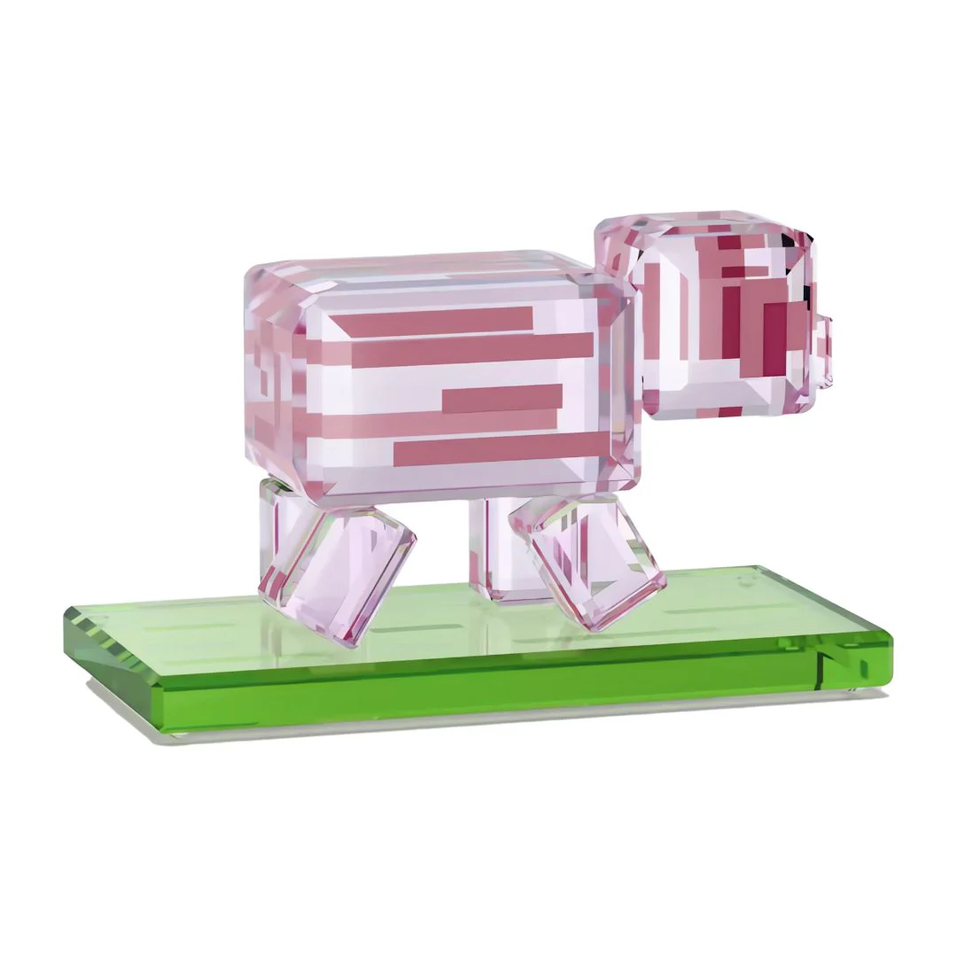 Swarovski Minecraft Pig -kristallifiguuri, 5701273 - Image 3