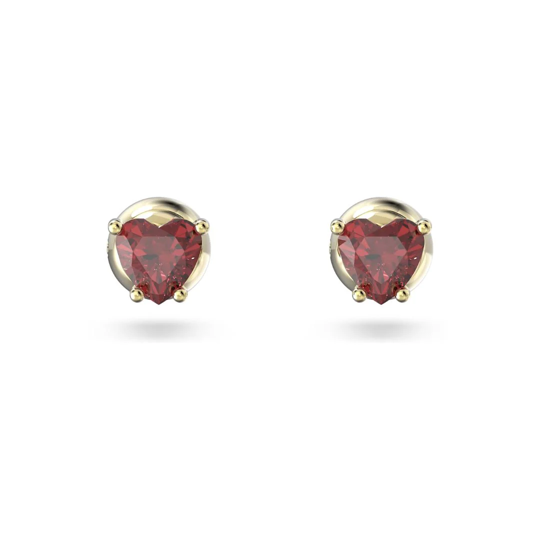 Swarovski Stilla korvakorut, keltakullan värinen ja punaiset kristallit