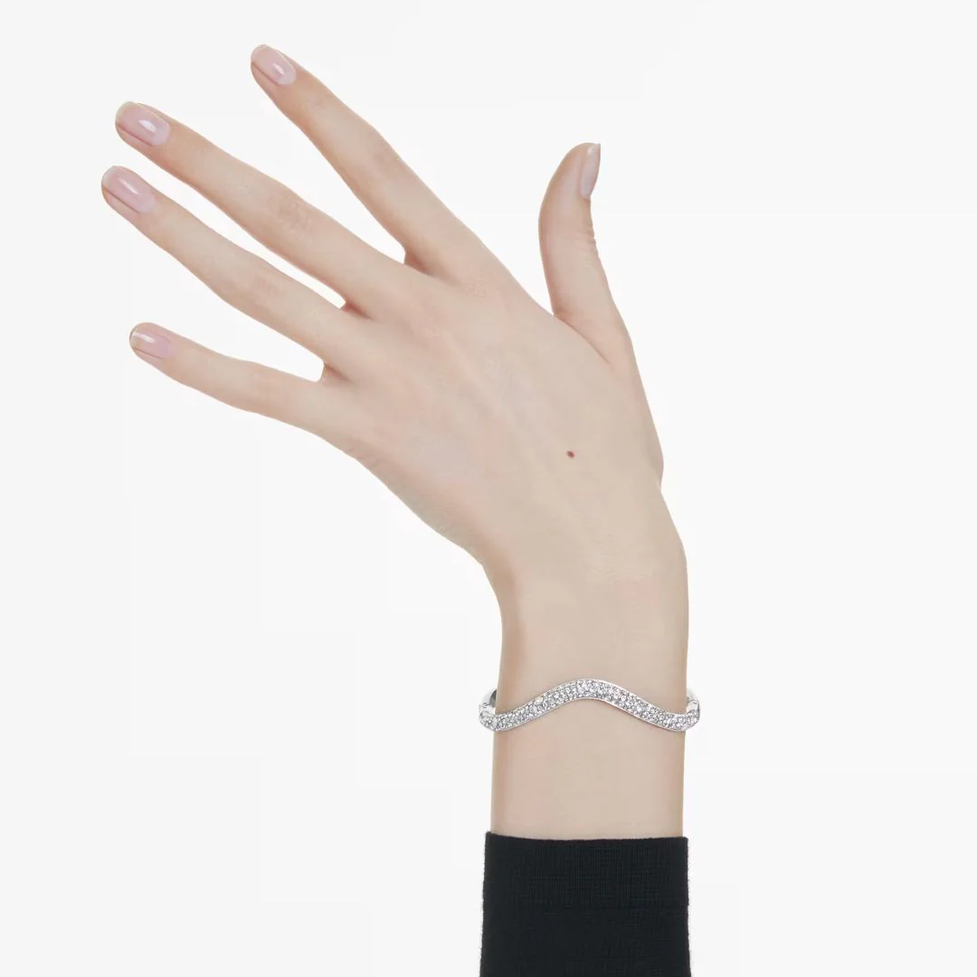 Swarovski Sublima rannekoru, vaalea metalli ja kirkkaat kristallit - Image 4