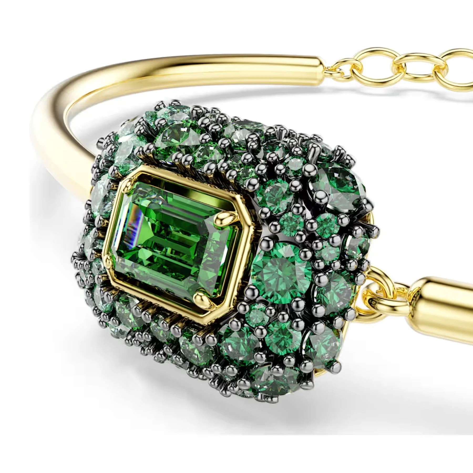Swarovski Sublima rannerengas, keltakullattu ja vihreät zirkonit, 5758457 - Image 2