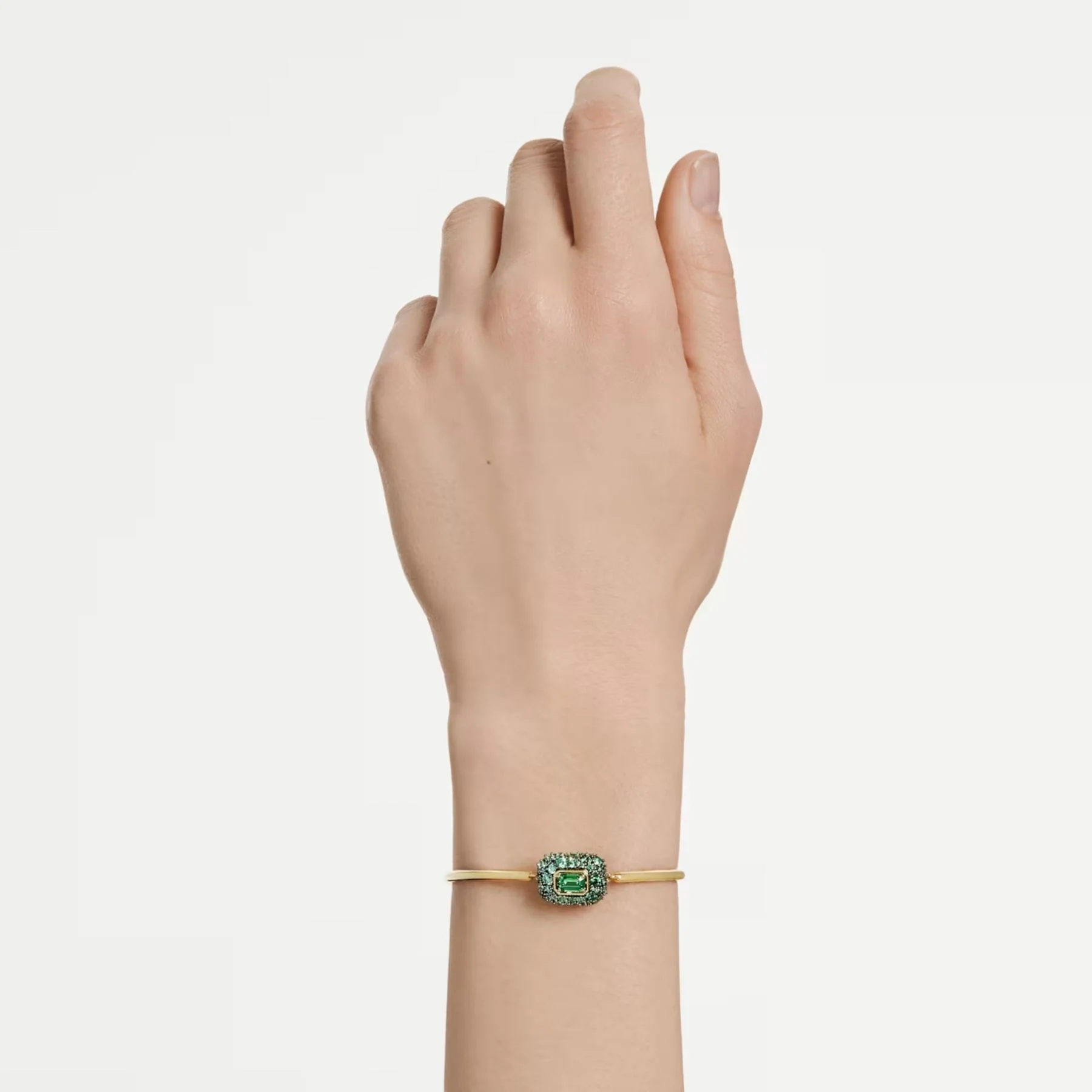Swarovski Sublima rannerengas, keltakullattu ja vihreät zirkonit, 5758457 - Image 5